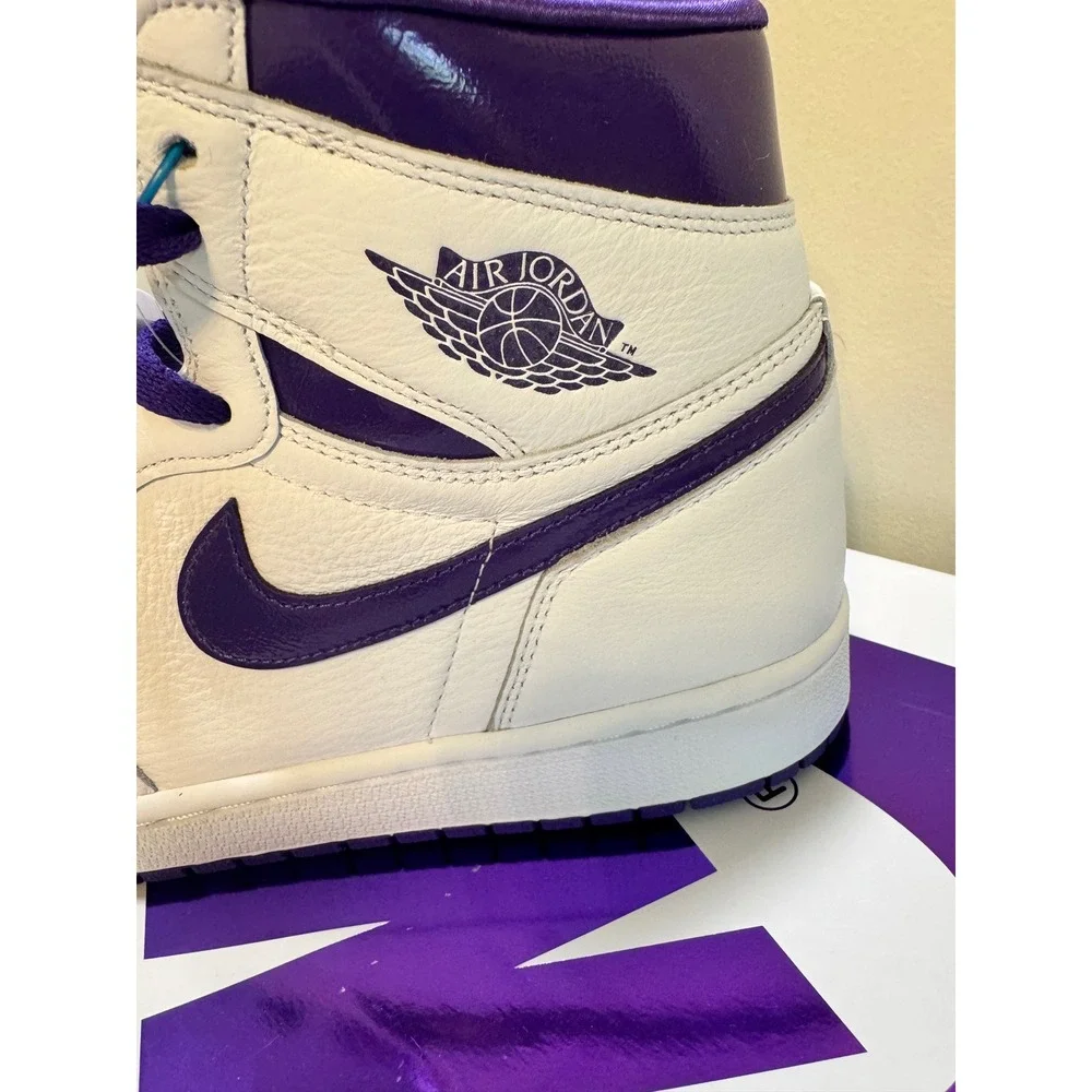 Nike Air Jordan 1 High OG Court Purple Women's Size 11 White Purple CD0461-151 - Picture 5 of 9